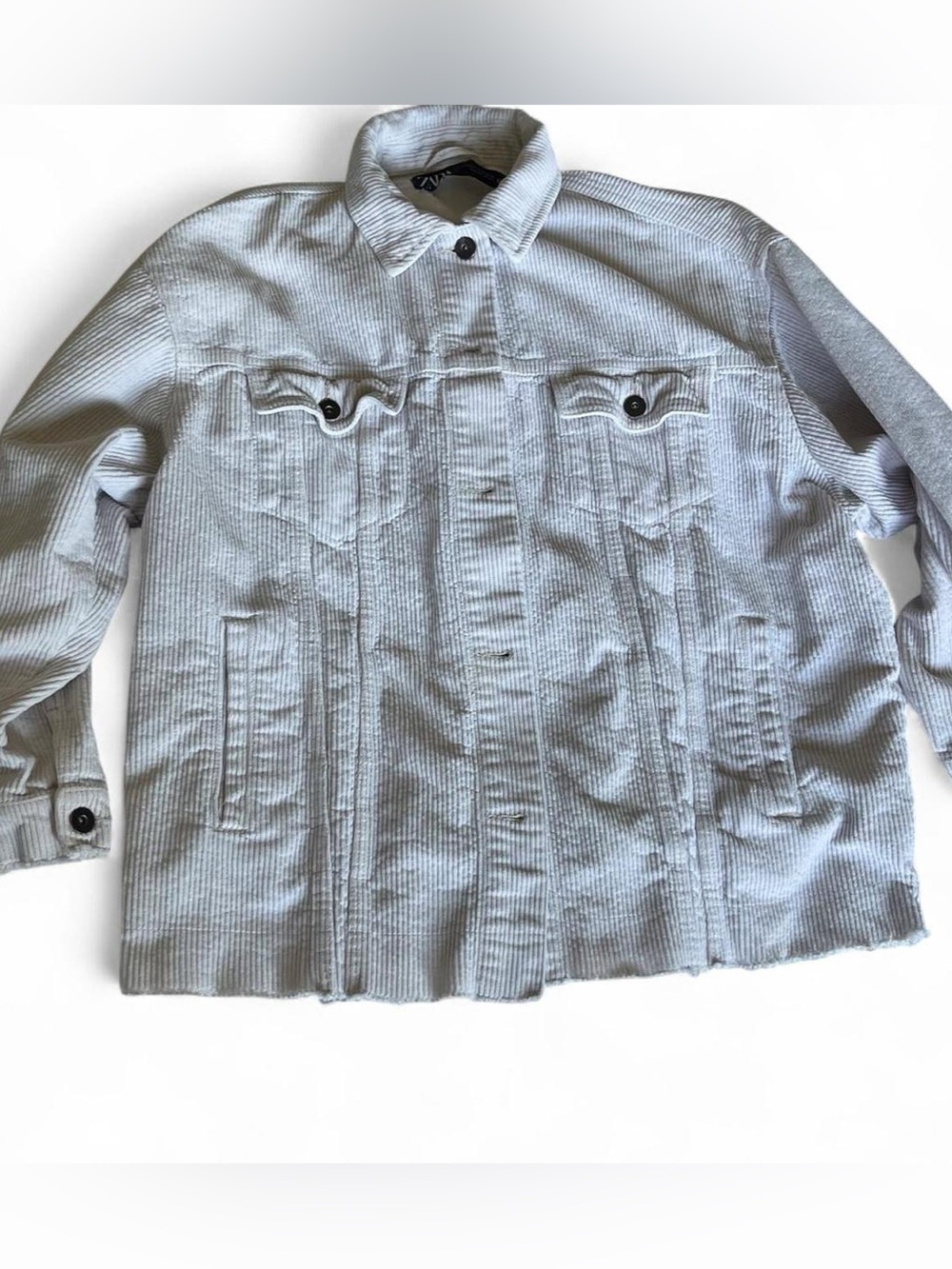 Zara cream off-white corduroy Jacket